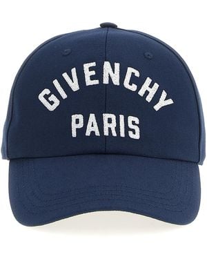 Givenchy Logo Embroidery Cap Cotton Hat - Blue