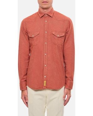 B.D. Baggies Cotton Button-Down Shirt - Red