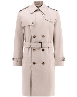 Burberry Belted Waist Trench Coat - Natural