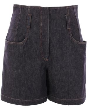 Brunello Cucinelli Blue Cotton Bermuda Shorts