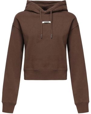 Jacquemus Gros Grain Hoodie - Brown