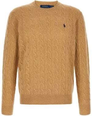 Polo Ralph Lauren Cable-Knit Wool-Cashmere Sweater - Brown