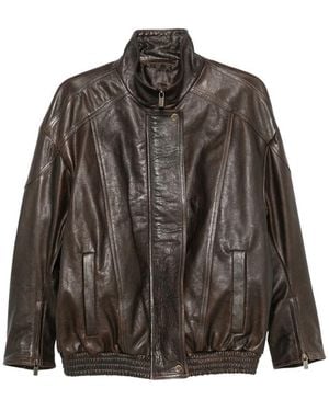 Salvatore Santoro Leather Jacket Dark Calf - Brown