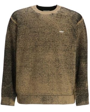 Obey Spray Effect Sweater - Green
