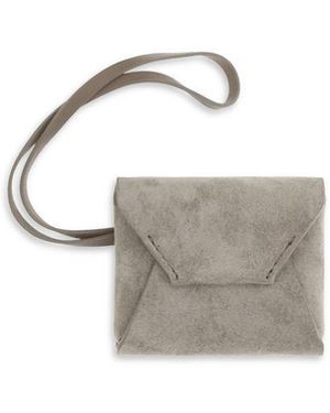 Brunello Cucinelli Grey Calf Leather Bos Taurus Keychain - Metallic
