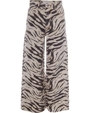 Ganni Pantalone Lari Egret - White