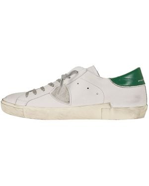 Philippe Model Prsx Low Calf Leather Calzature - White