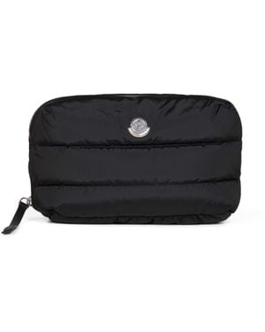 Moncler Beauty Case Caradoc Quilted Nylon Polyamide Accessory - Black