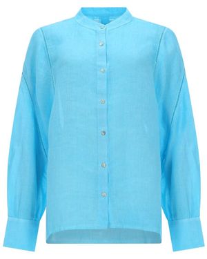 120% Lino Shirt Linen - Blue