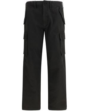 Burberry Cotton Twill Cargo Pants - Black