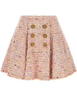 Balmain Skater Skirt - Natural