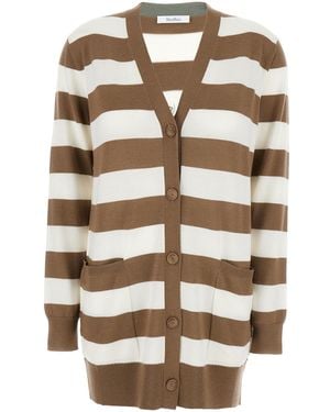 Max Mara Cardigan Virgin Wool Tops - Multicolor