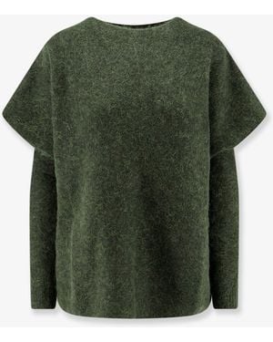 Nude Sweater With Detachable Sleeves - Green