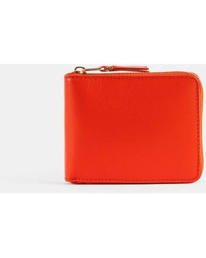 Comme des Garçons Square Zipped Leather Wallet Small Goods - Red
