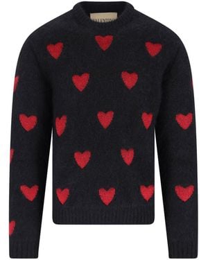 Valentino Wool And Mohair Blend Sweater - Blue