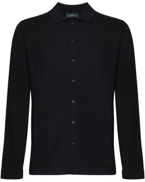 Zanone Virgin Wool Shirt - Black