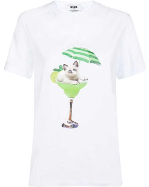 MSGM Cotton T-Shirt - White