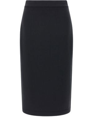 Moncler Genius Scuba-Effect Midi Skirt - Black