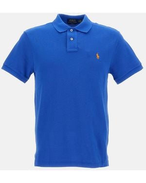 Polo Ralph Lauren Cotton Pique Polo - Blue