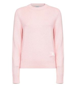 Burberry Peony Cashmere Knit Sweater - Pink