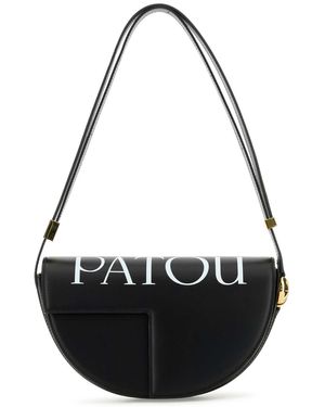 Patou Leather Le Shoulder Bag - Black