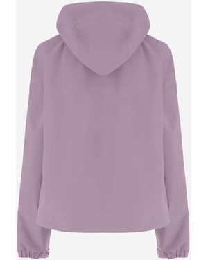Save The Duck Jacket With Hood Recycled Polyester - Purple