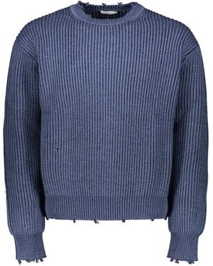 John Elliott Crew-Neck Wool Jumper - Blue