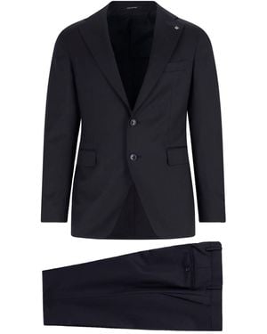 Tagliatore Single-Breasted Virgin Wool Suit - Blue