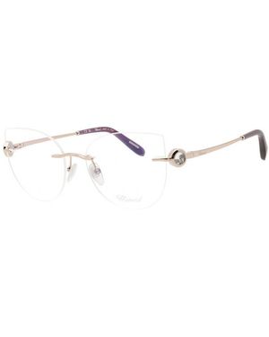 Chopard Eyeglasses Cat Eye Rimless, Shiny Frame And Clear Demo Lenses Lens Vchl27S0A39 - Metallic