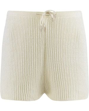 LeKasha Knitted Shorts Linen - Natural