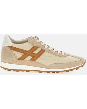 Hogan H699 Allacciato H Trainers - Natural