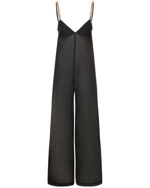 Stella McCartney Elegant Jump Suit With V-Neck - Black