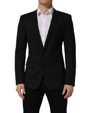 Dolce & Gabbana Wool Single Breasted Blazer Jacket Virgin Elastane Clothing - Black