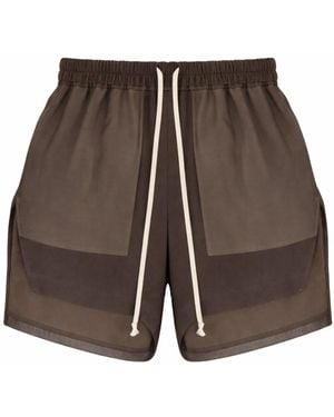 Rick Owens Shorts Silk - Brown