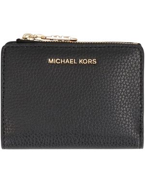 MICHAEL Michael Kors Empire Small Leather Flap-Over Wallet - Black