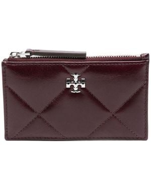 Tory Burch Kira Leather Card Case - Purple