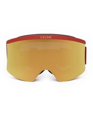 Celine Cl40302U Ski Mask 67C Opaco Injected Occhiali Da Sole - Yellow