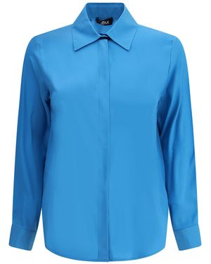 Ella Silk Shirt - Blue