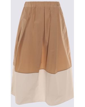 Antonelli And Cotton Skirt - Brown