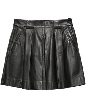 Emporio Armani Leather Skirt - Black