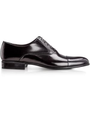 Moreschi Dublin Black Calfskin Oxford Shoes - White