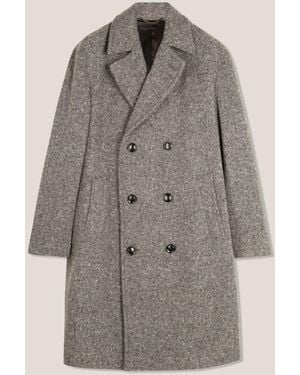 Doppiaa Aathene Double-Breasted Coat - Gray