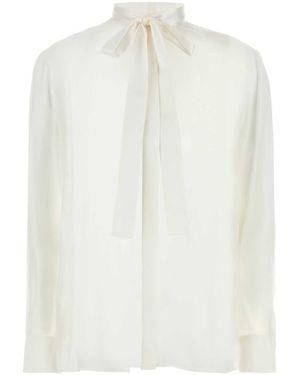 Dolce & Gabbana Silk Chiffon Shirt - White