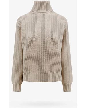 Brunello Cucinelli Wool Silk Turtleneck Jumper Clothing - White