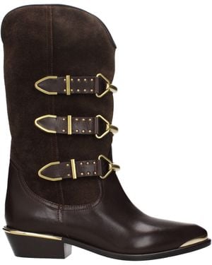 Isabel Marant Leather Ankle Boots - Brown