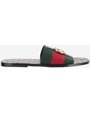 Gucci Riviera Slider Sandals Polyester - Green