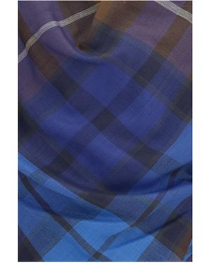 Vivienne Westwood Checks Sweet Heart Neck Top - Blue