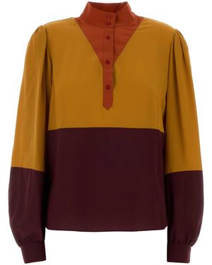 Saint Laurent Silk Blouse - Brown