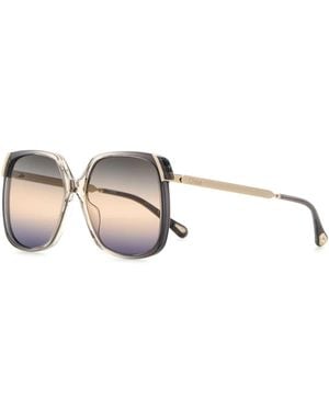 Chloé Printed Acetate And Metal Aly Sunglasses - Multicolour