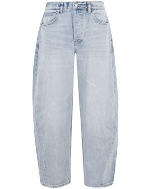 Alexander Wang Mid Rise Jeans With Vintage Bleach Wash - Blue